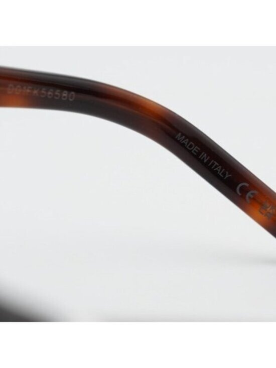 Saint Laurent SLM28 005 Sunglasses Havana Cat Eye Frame, Green Lenses main image 4